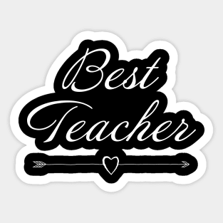 Best Teacher Heart School Appreciation Gift Idea Sticker